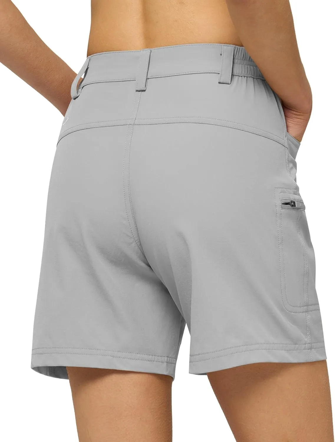 Willit Women's 7" Hiking Golf Shorts Stretch Qucik Dry with Cargo Pockets Water Resistant Outdoor Summer