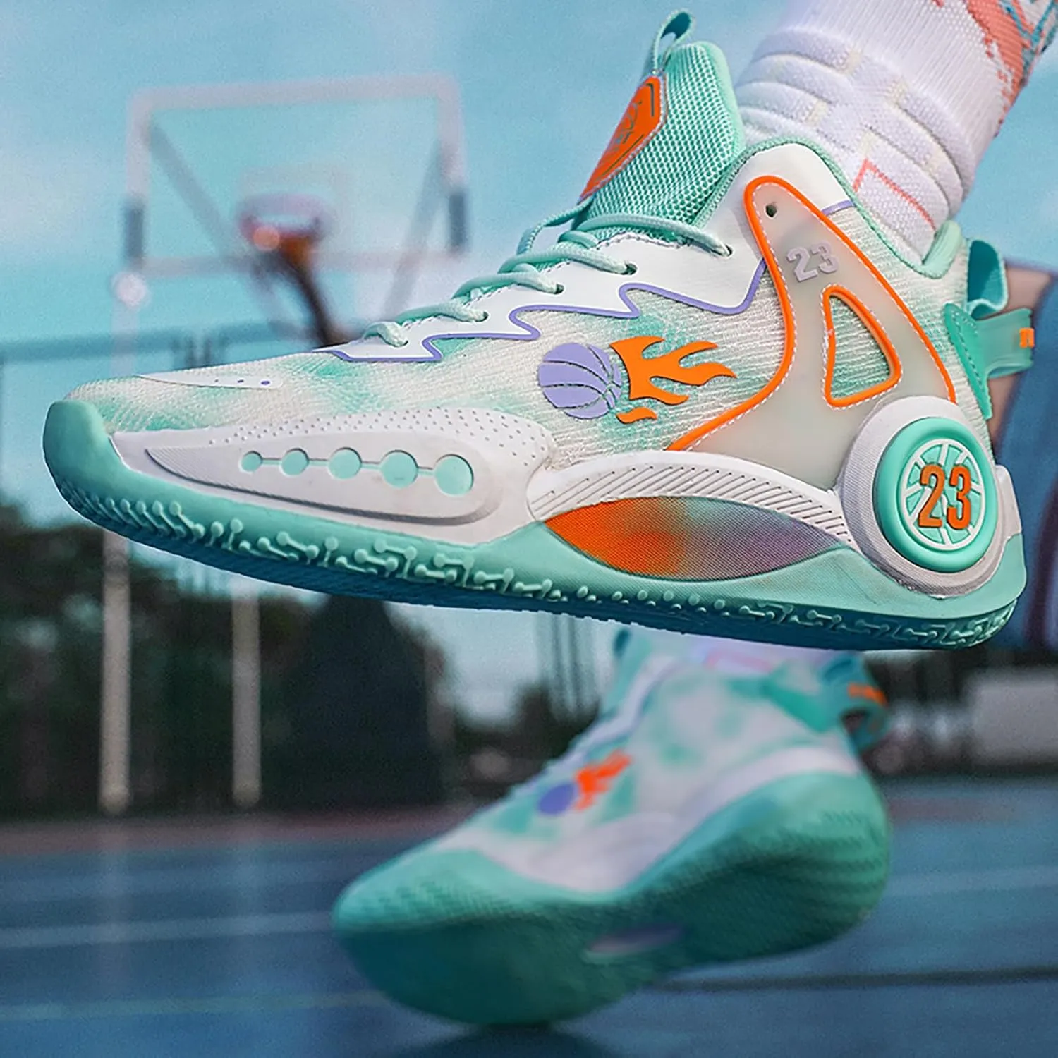 Women Men Basketball Shoes Casual Fashion High Top Lace Up Running Sneakers Color Blocking Sport Shoes Walking Tennis Shoes