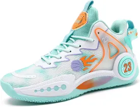 Women Men Basketball Shoes Casual Fashion High Top Lace Up Running Sneakers Color Blocking Sport Shoes Walking Tennis Shoes