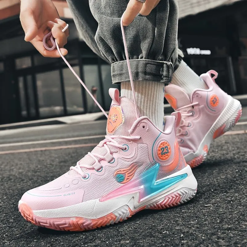 Womens Mens Basketball Shoes Breathable Non Slip Running Athletic Cushion Sports Shoes Fashion Outdoor Sneakers