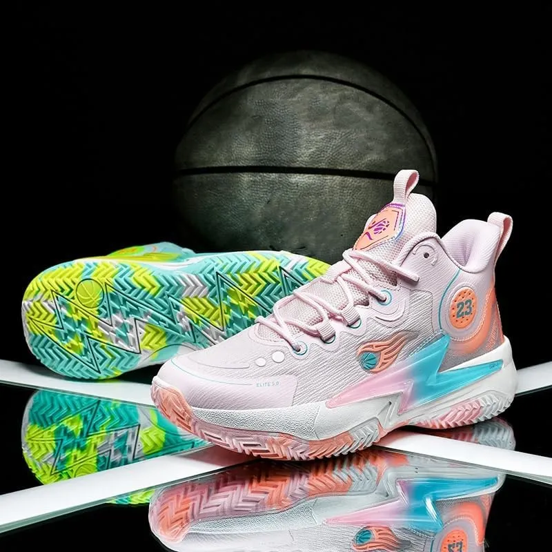 Womens Mens Basketball Shoes Breathable Non Slip Running Athletic Cushion Sports Shoes Fashion Outdoor Sneakers