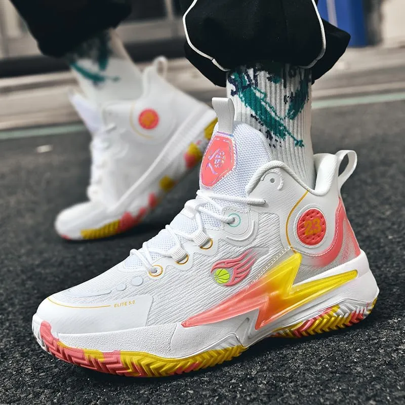 Womens Mens Basketball Shoes Breathable Non Slip Running Athletic Cushion Sports Shoes Fashion Outdoor Sneakers