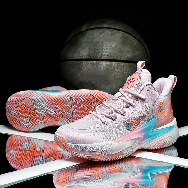 Womens Mens Basketball Shoes Breathable Non Slip Running Athletic Cushion Sports Shoes Fashion Outdoor Sneakers