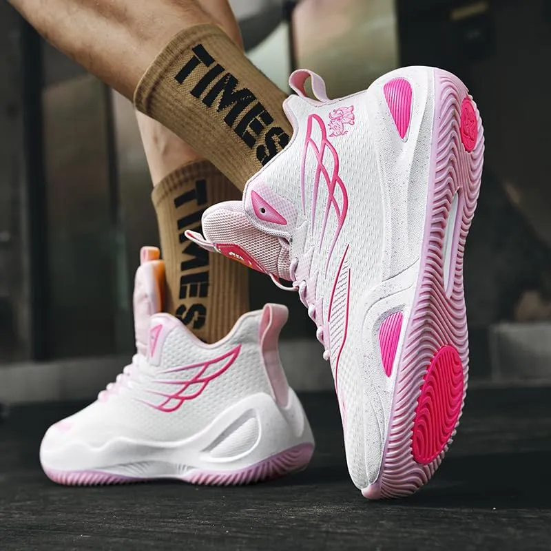 Womens Mens Basketball Shoes Lightweight Fashion Athletic Sneakers Breathable Comfortable Non Slip Unisex-Adult Outdoor Sports Training Shoes for Running Walking