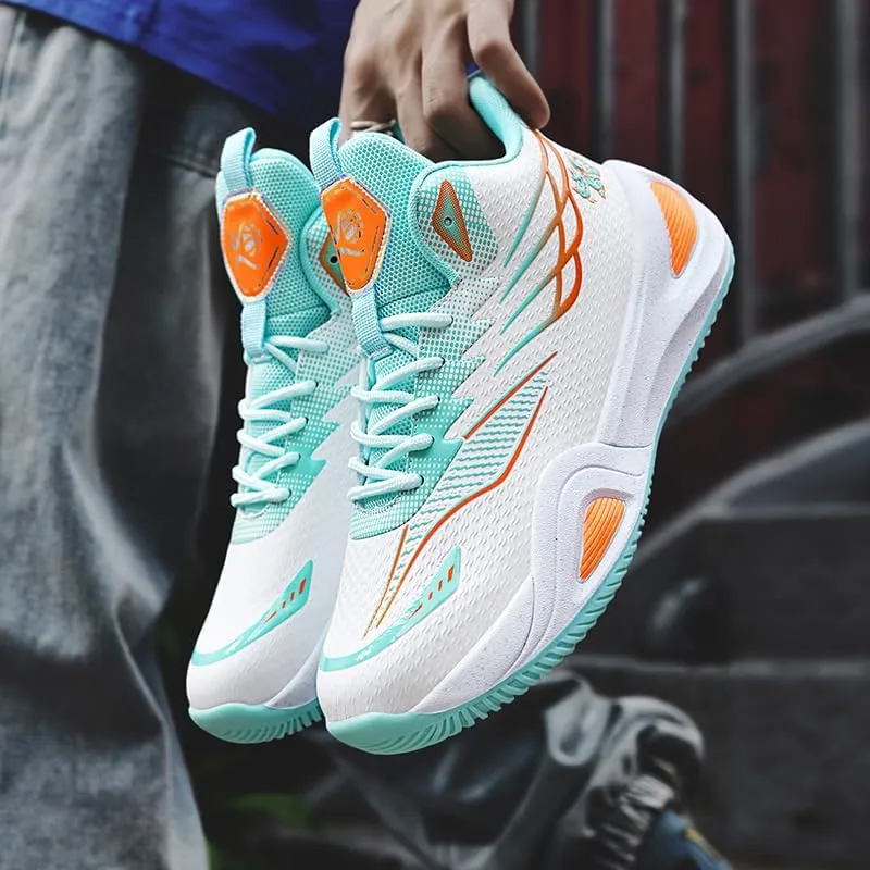 Womens Mens Basketball Shoes Lightweight Fashion Athletic Sneakers Breathable Comfortable Non Slip Unisex-Adult Outdoor Sports Training Shoes for Running Walking