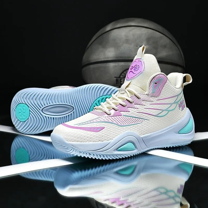 Womens Mens Basketball Shoes Lightweight Fashion Athletic Sneakers Breathable Comfortable Non Slip Unisex-Adult Outdoor Sports Training Shoes for Running Walking