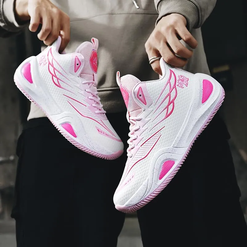 Womens Mens Basketball Shoes Lightweight Fashion Athletic Sneakers Breathable Comfortable Non Slip Unisex-Adult Outdoor Sports Training Shoes for Running Walking