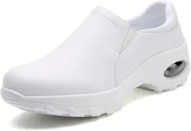 Women's Nursing Shoes Slip On Lightweight Slip Resistant Comfort Non Slip Waterproof Food Service Work Shoes